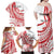 Know Your Status Red Ribbon Personalised Family Matching Off Shoulder Maxi Dress and Hawaiian Shirt Polynesian AIDS Awareness