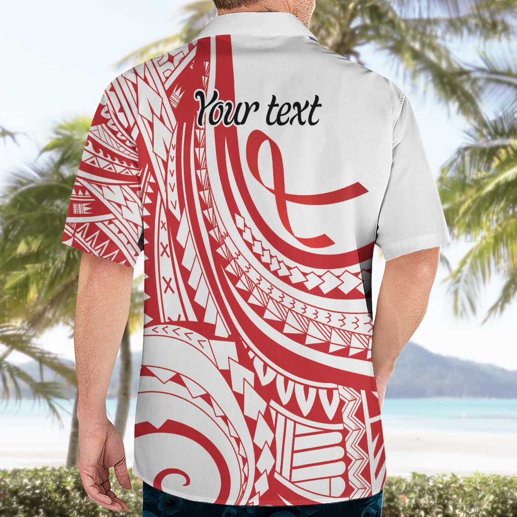 Know Your Status Red Ribbon Personalised Hawaiian Shirt Polynesian AIDS Awareness LT9 - Polynesian Pride