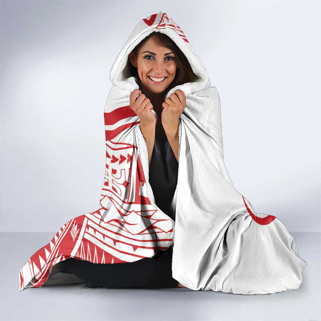Know Your Status Red Ribbon Personalised Hooded Blanket Polynesian AIDS Awareness LT9 - Polynesian Pride