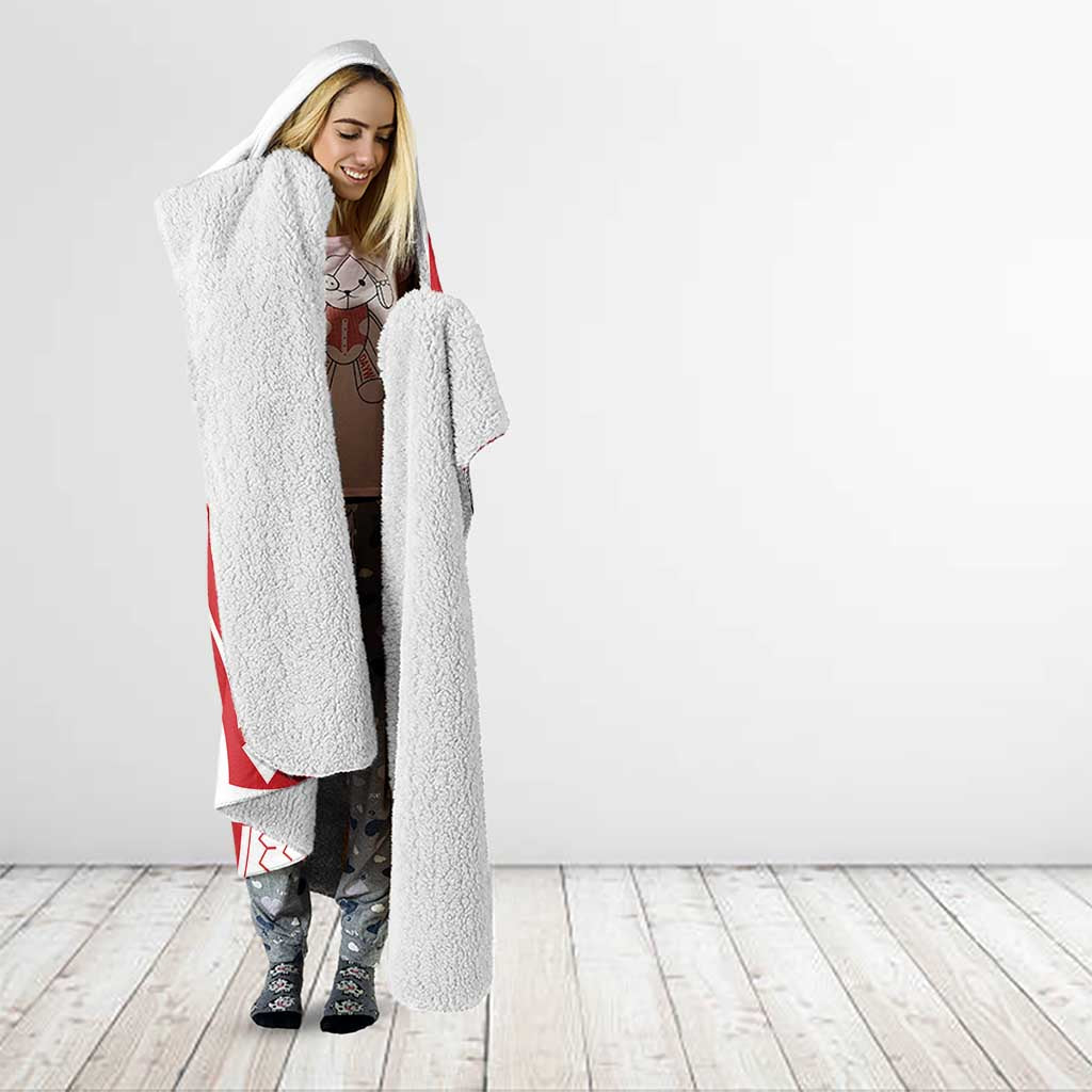Know Your Status Red Ribbon Personalised Hooded Blanket Polynesian AIDS Awareness LT9 - Polynesian Pride