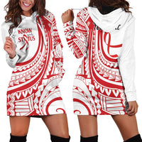 Know Your Status Red Ribbon Personalised Hoodie Dress Polynesian AIDS Awareness LT9 - Polynesian Pride