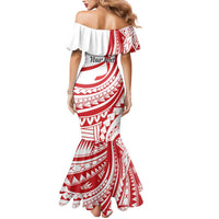 Know Your Status Red Ribbon Personalised Mermaid Dress Polynesian AIDS Awareness