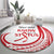 Know Your Status Red Ribbon Personalised Round Carpet Polynesian AIDS Awareness