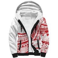 Know Your Status Red Ribbon Personalised Sherpa Hoodie Polynesian AIDS Awareness LT9 Unisex Red - Polynesian Pride