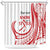 Know Your Status Red Ribbon Personalised Shower Curtain Polynesian AIDS Awareness