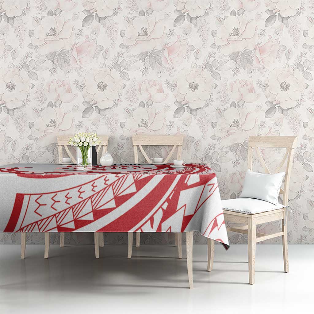 Know Your Status Red Ribbon Personalised Tablecloth Polynesian AIDS Awareness LT9 - Polynesian Pride