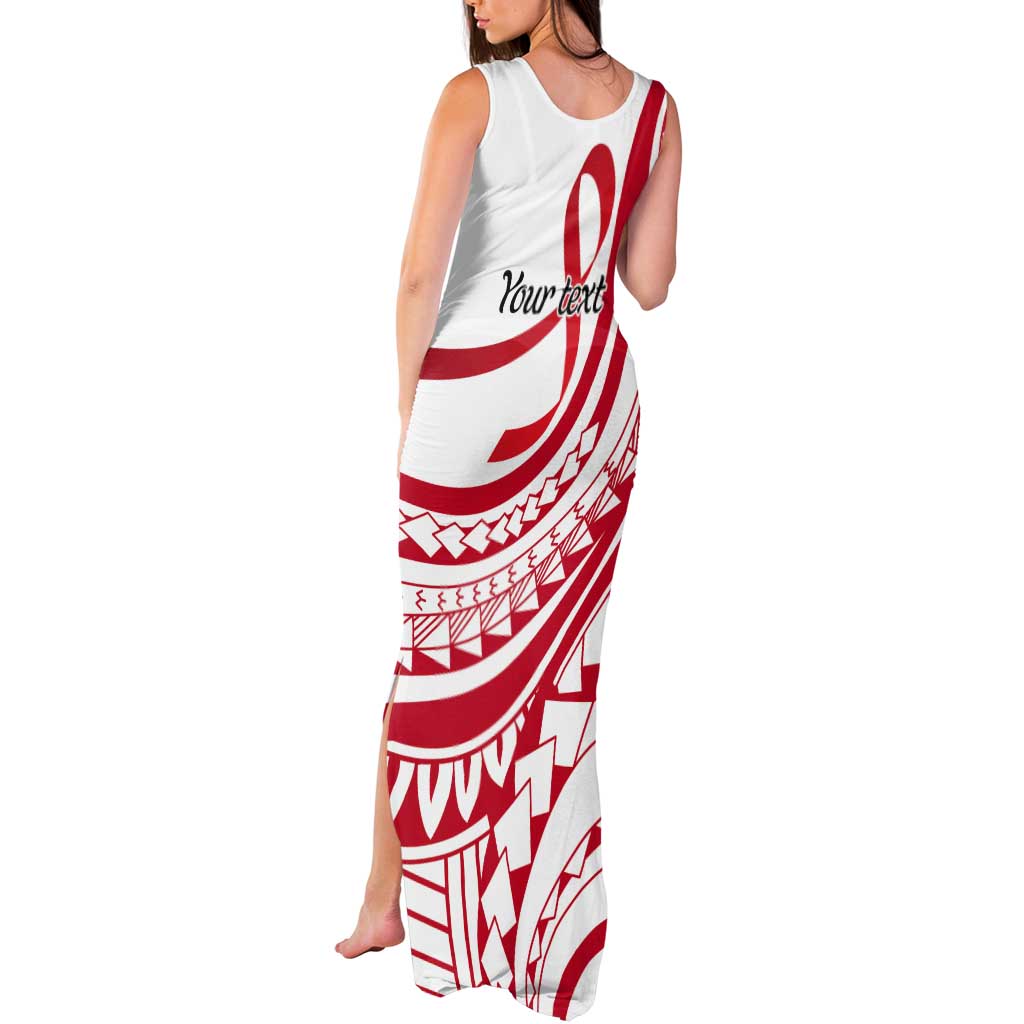 Know Your Status Red Ribbon Personalised Tank Maxi Dress Polynesian AIDS Awareness LT9 - Polynesian Pride