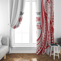 Know Your Status Red Ribbon Personalised Window Curtain Polynesian AIDS Awareness LT9 - Polynesian Pride