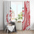 Know Your Status Red Ribbon Personalised Window Curtain Polynesian AIDS Awareness