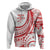 Know Your Status Red Ribbon Personalised Zip Hoodie Polynesian AIDS Awareness