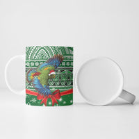 New Zealand Kea Bird Christmas Ceramic Mug Maori Inspired Knitted Patterns LT9 - Polynesian Pride