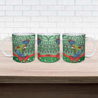 New Zealand Kea Bird Christmas Ceramic Mug Maori Inspired Knitted Patterns LT9 - Polynesian Pride