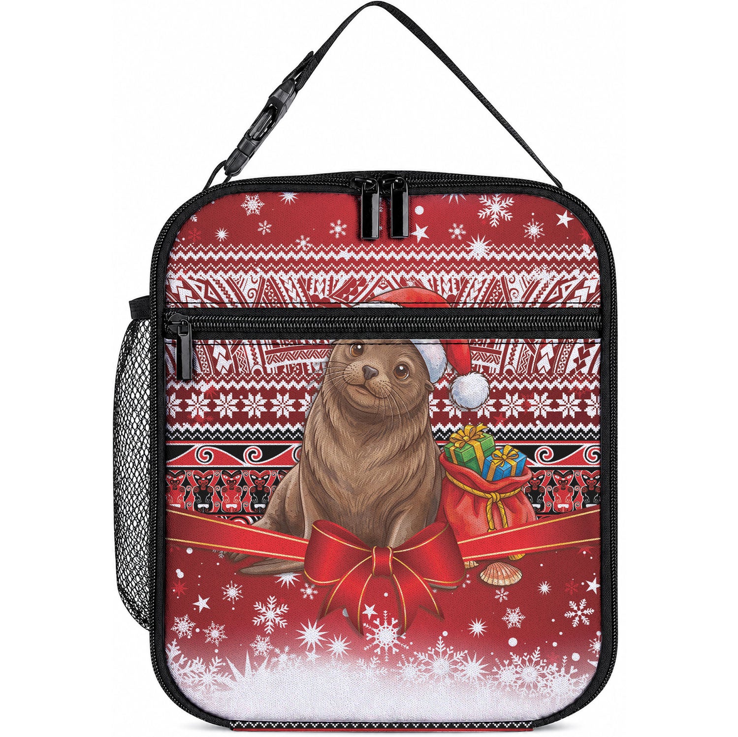 New Zealand Kekeno Seal Christmas Lunch Bag Maori Inspired Knitted Patterns