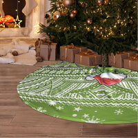 New Zealand Tuatara Christmas Tree Skirt Maori Inspired Knitted Patterns LT9 - Polynesian Pride