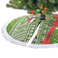 New Zealand Tuatara Christmas Tree Skirt Maori Inspired Knitted Patterns LT9 - Polynesian Pride