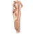 Fiji Tagimoucia Flower With Tapa Tribal Tank Maxi Dress Beige Color LT9 Women Beige - Polynesian Pride