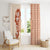 Fiji Tagimoucia Flower With Tapa Tribal Window Curtain Beige Color LT9 - Polynesian Pride