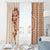 Fiji Tagimoucia Flower With Tapa Tribal Window Curtain Beige Color LT9 - Polynesian Pride