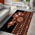 Fiji Tagimoucia Flower With Tapa Tribal Area Rug Brown Color LT9 - Polynesian Pride