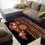 Fiji Tagimoucia Flower With Tapa Tribal Area Rug Brown Color LT9 - Polynesian Pride