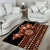 Fiji Tagimoucia Flower With Tapa Tribal Area Rug Brown Color LT9 - Polynesian Pride