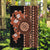 Fiji Tagimoucia Flower With Tapa Tribal Garden Flag Brown Color LT9 Garden Flag Brown - Polynesian Pride