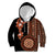 Fiji Tagimoucia Flower With Tapa Tribal Kid Hoodie Brown Color LT9 Brown - Polynesian Pride