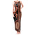 Fiji Tagimoucia Flower With Tapa Tribal Tank Maxi Dress Brown Color LT9 Women Brown - Polynesian Pride