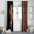 Fiji Tagimoucia Flower With Tapa Tribal Window Curtain Brown Color LT9 - Polynesian Pride