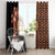 Fiji Tagimoucia Flower With Tapa Tribal Window Curtain Brown Color LT9 - Polynesian Pride