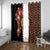 Fiji Tagimoucia Flower With Tapa Tribal Window Curtain Brown Color LT9 With Grommets Brown - Polynesian Pride