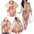 Bula Fiji Tagimoucia Flower Masi Tapa Tribal Family Matching Off Shoulder Long Sleeve Dress and Hawaiian Shirt Beige Color LT9 - Polynesian Pride