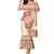 Bula Fiji Tagimoucia Flower Masi Tapa Tribal Mermaid Dress Beige Color LT9 Women Beige - Polynesian Pride