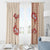 Bula Fiji Tagimoucia Flower Masi Tapa Tribal Window Curtain Beige Color LT9 - Polynesian Pride