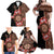 Bula Fiji Tagimoucia Flower Masi Tapa Tribal Family Matching Off Shoulder Maxi Dress and Hawaiian Shirt Brown Color LT9 - Polynesian Pride