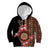 Bula Fiji Tagimoucia Flower Masi Tapa Tribal Kid Hoodie Brown Color LT9 Brown - Polynesian Pride