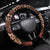 Bula Fiji Tagimoucia Flower Masi Tapa Tribal Steering Wheel Cover Brown Color