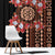 Bula Fiji Tagimoucia Flower Masi Tapa Tribal Window Curtain Brown Color LT9 - Polynesian Pride