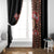 Bula Fiji Tagimoucia Flower Masi Tapa Tribal Window Curtain Brown Color LT9 - Polynesian Pride