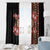 Bula Fiji Tagimoucia Flower Masi Tapa Tribal Window Curtain Brown Color LT9 - Polynesian Pride