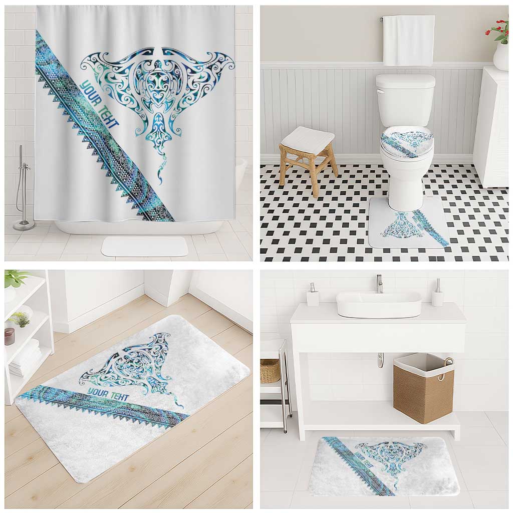 Kahui Whetu Paua shell Kowhaiwhai Taniko Personalised Bathroom Set Manta Ray Shark-Turtle Maori Tribal Style LT9 - Polynesian Pride