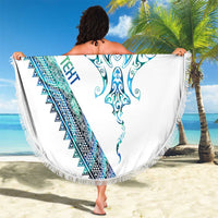 Kahui Whetu Paua shell Kowhaiwhai Taniko Personalised Beach Blanket Manta Ray Shark-Turtle Maori Tribal Style LT9 - Polynesian Pride