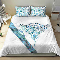 Kahui Whetu Paua shell Kowhaiwhai Taniko Personalised Bedding Set Manta Ray Shark-Turtle Maori Tribal Style LT9 - Polynesian Pride