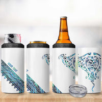 Kahui Whetu Paua shell Kowhaiwhai Taniko Personalised 4 in 1 Can Cooler Tumbler Manta Ray Shark-Turtle Maori Tribal Style