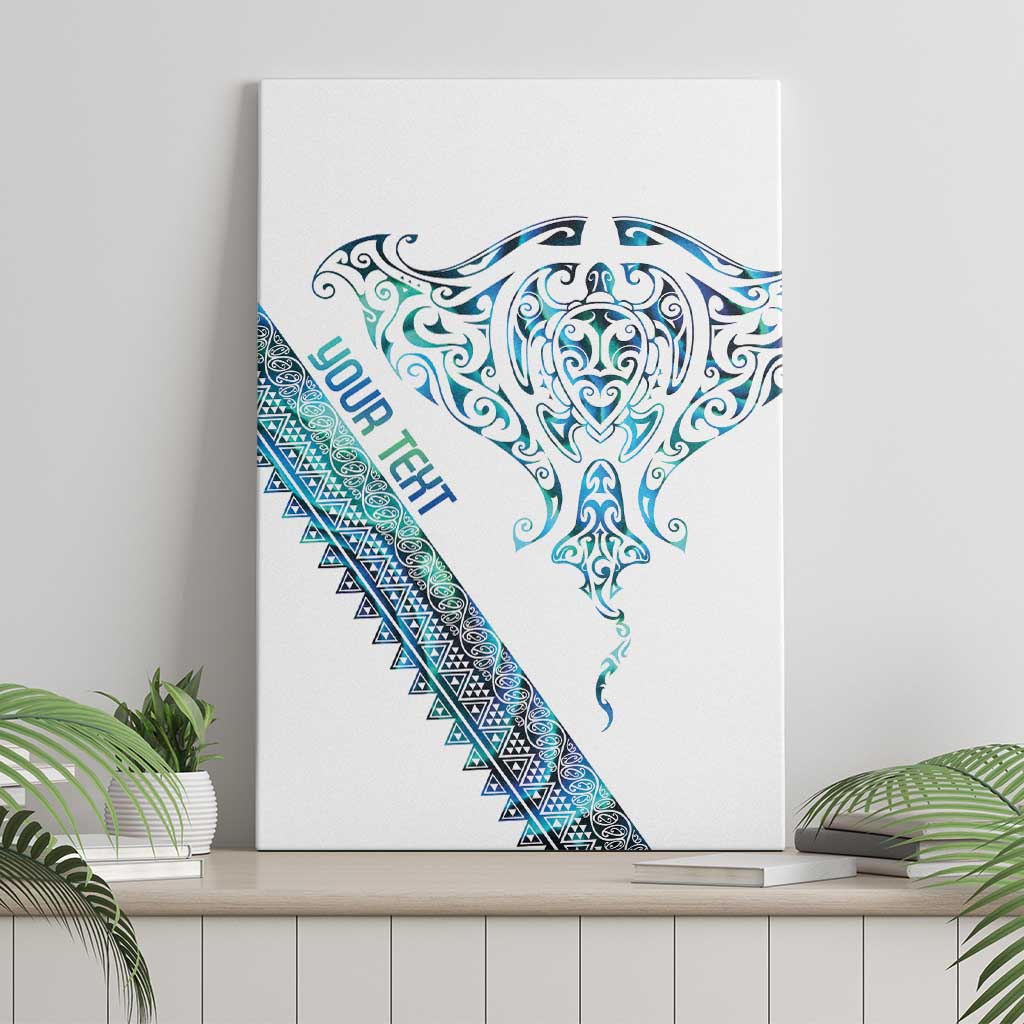 Kahui Whetu Paua shell Kowhaiwhai Taniko Personalised Canvas Wall Art Manta Ray Shark-Turtle Maori Tribal Style LT9 - Polynesian Pride