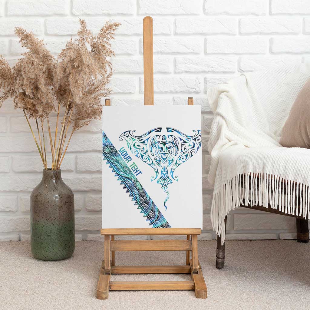 Kahui Whetu Paua shell Kowhaiwhai Taniko Personalised Canvas Wall Art Manta Ray Shark-Turtle Maori Tribal Style LT9 - Polynesian Pride