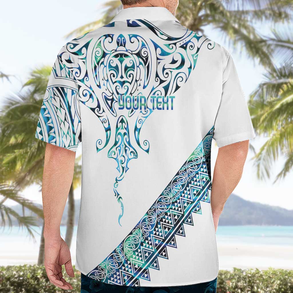 Kahui Whetu Paua shell Kowhaiwhai Taniko Personalised Hawaiian Shirt Manta Ray Shark-Turtle Maori Tribal Style