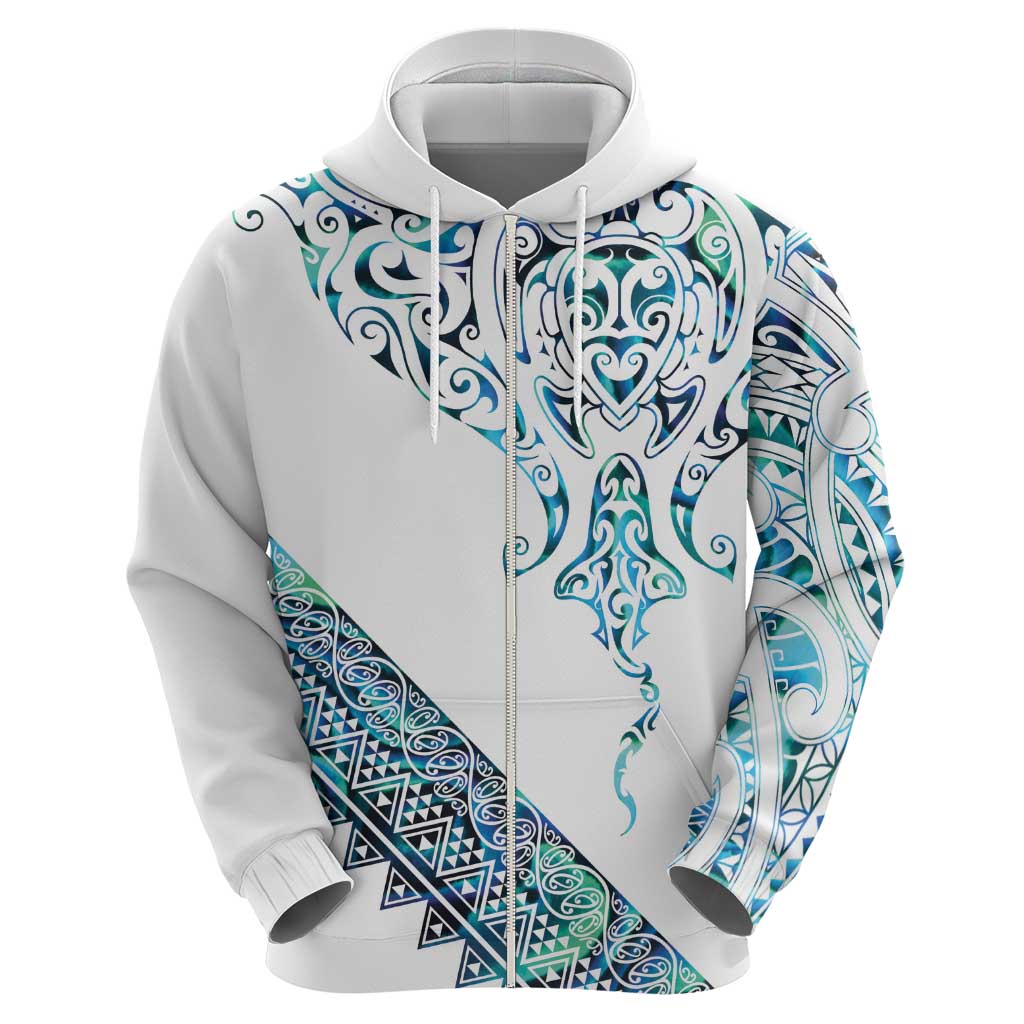 Kahui Whetu Paua shell Kowhaiwhai Taniko Personalised Hoodie Manta Ray Shark-Turtle Maori Tribal Style