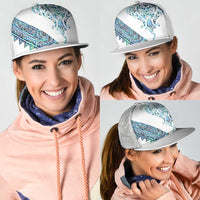 Kahui Whetu Paua shell Kowhaiwhai Taniko Mesh Trucker Cap Manta Ray Shark-Turtle Maori Tribal Style LT9 - Polynesian Pride