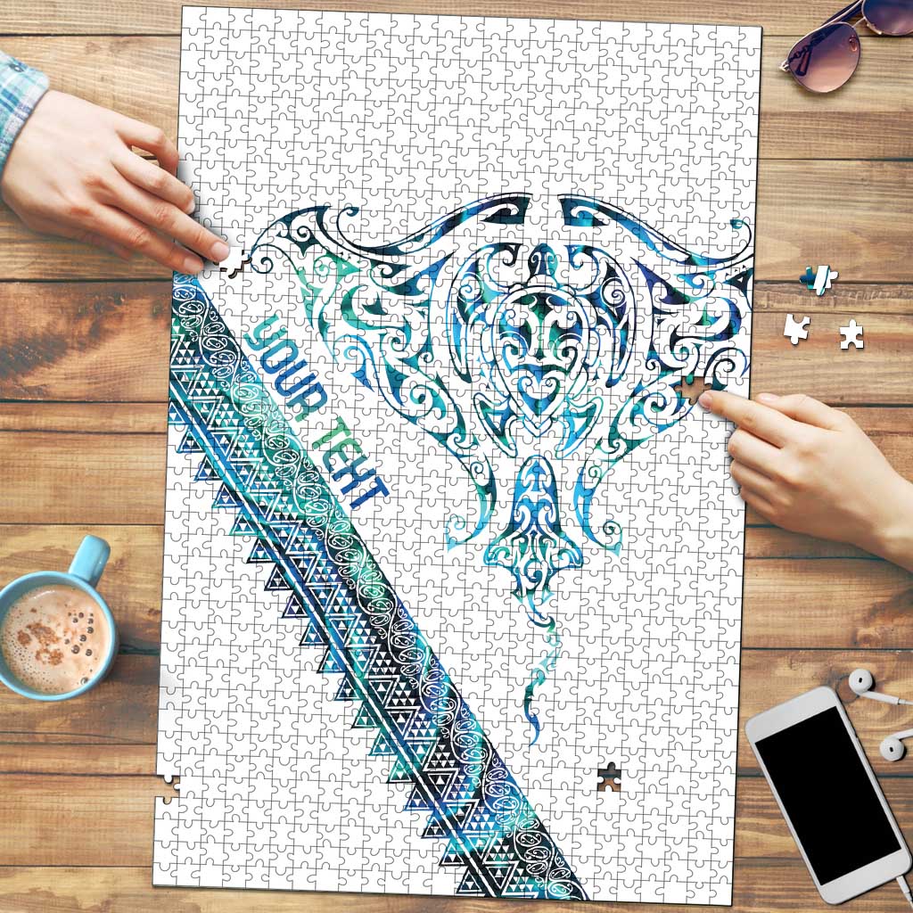 Kahui Whetu Paua shell Kowhaiwhai Taniko Personalised Puzzle Manta Ray Shark-Turtle Maori Tribal Style